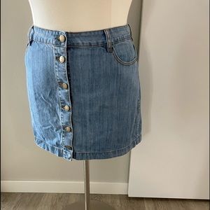 Forever 21 Button Denim Skirt